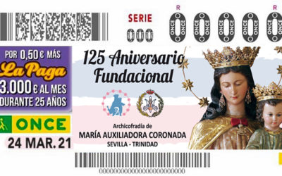 Maria Auxiliadora protagonista del cupó de l’ONCE en Commemoració del 125è aniversari fundacional