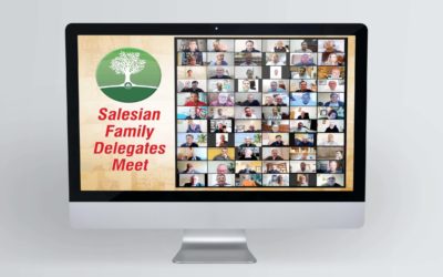 Primera trobada online dels Delegats Inspectorials de la Família Salesiana en el món.