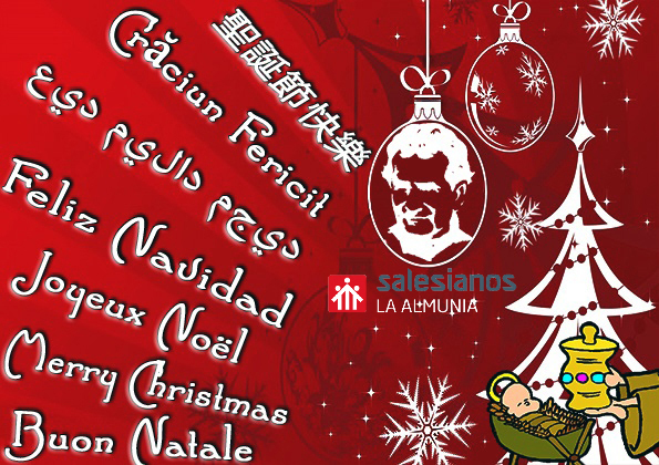 El alumno ganador del concurso de postales de navidad en Salesianos La Almunia explica su diseño