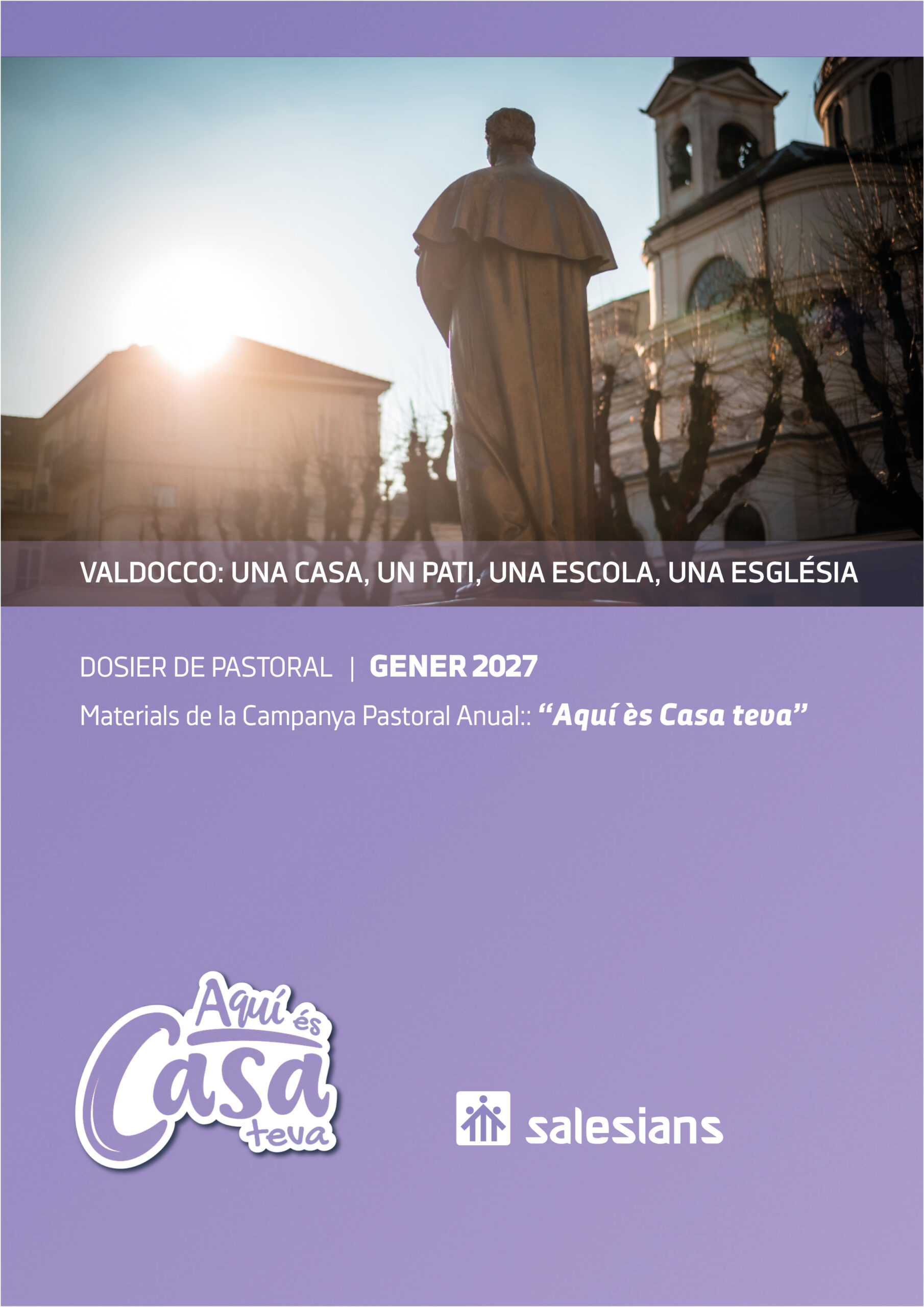 Portada del dossier de gener: Valdocco, una casa, un pati, una escola, una església
