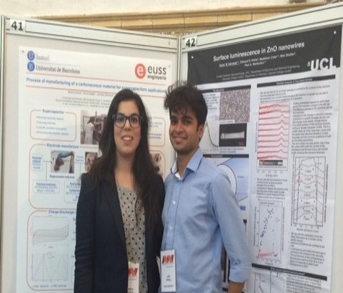 Fabricación de electrodos para supercapacitors, la contribución de alumnos de la EUSS el NANOWIRES’2015