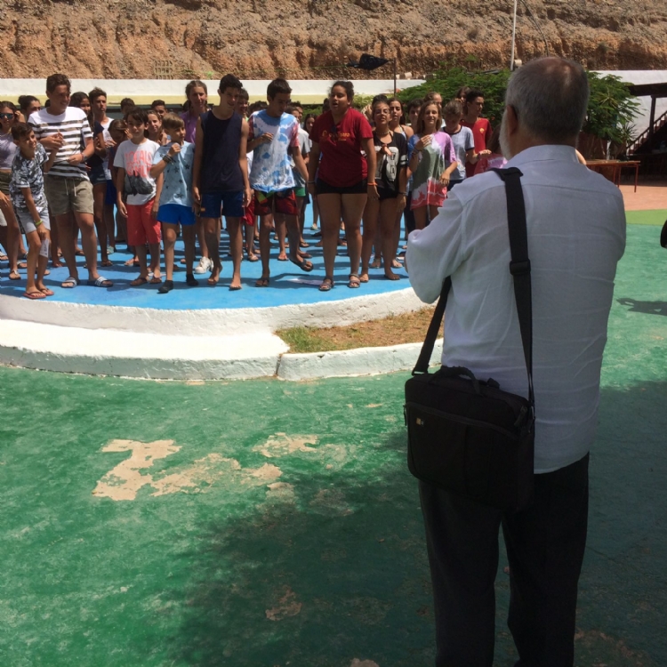 Fotonoticia: El inspector visita los campamentos ADS 1 y 2 en Fuerteventura