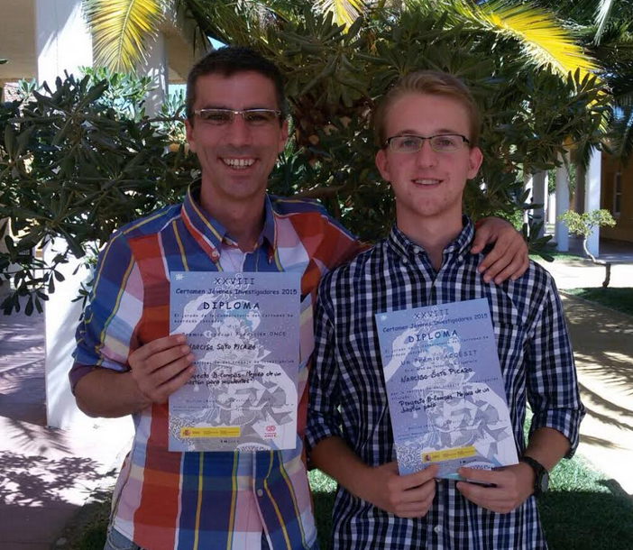 Narciso Soto, ganador de dos premios en el XXVIII Certamen de Jóvenes Investigadores