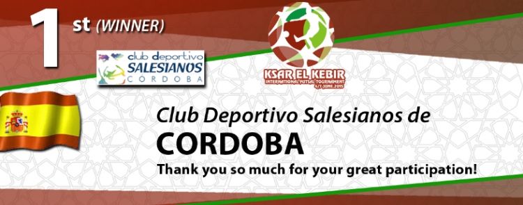 El C.D.Salesianos de Córdoba campeón del Torneo Internacional de Fútbol Sala Ksar El-Kebir
