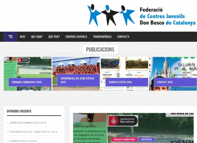 Nueva web de la Federación de Centros Juveniles Don Bosco de Cataluña