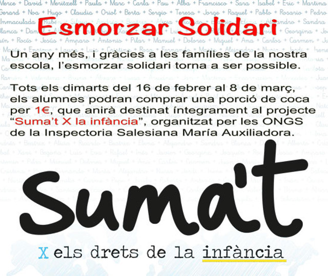 Salesianos Mataró, almuerzo solidario