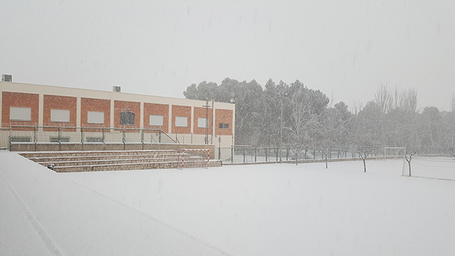La nieve es generosa en nuestros colegios de Alcoi, Ibi y Villena