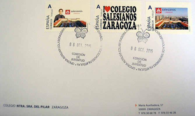 Salesianos Zaragoza en sellos de correos