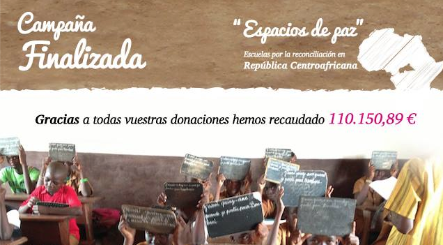 Finaliza con éxito la campaña solidaria Espacios de paz