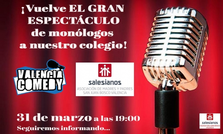 Valencia Comedy y alumnos de Salesianos San Juan Bosco de Valencia celebran un espectáculo de humor con fines benéficos