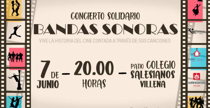 Concierto solidario de bandas sonoras en el colegio Salesianos de Villena