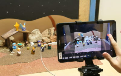 Los jóvenes de la Plataforma Social de Martí-Codolar felicitan la Navidad con un pesebre 3D espectacular