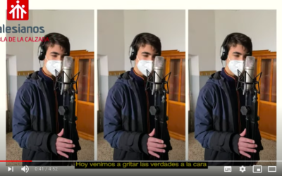 Salesianos Puebla de la Calzada rapea para acabar con la Covid